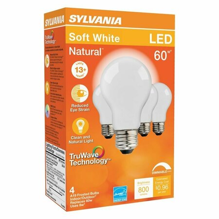 LEDVANCE LED A19 E26 SW 60W, 4PK 40670